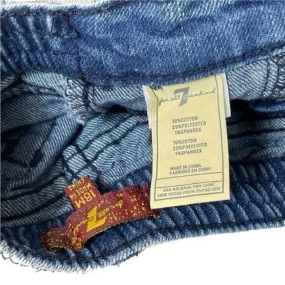 7 For All Mankind 18Months White Washed Blue Jeans - Picture 7 of 8